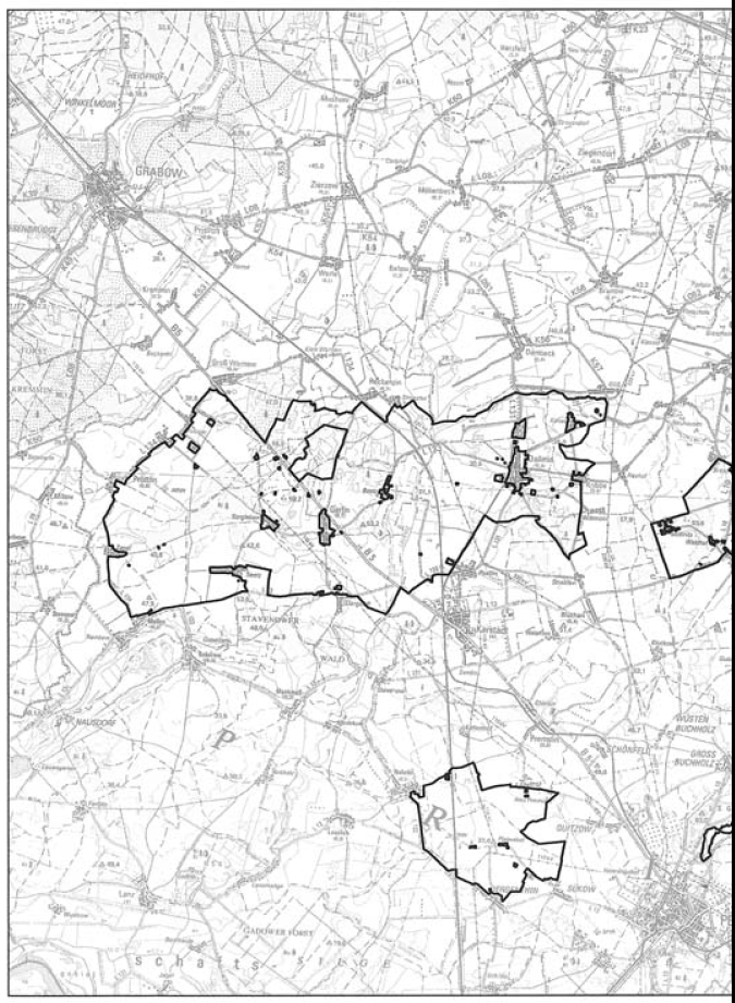 Kartenskizze zur Lage des Landschaftsschutzgebietes "Agrarlandschaft Prignitz-Stepenitz" - Seite 1 -