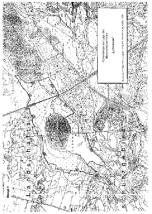 Kartenskizze zur Lage des Naturschutzgebietes "Lubowsee"