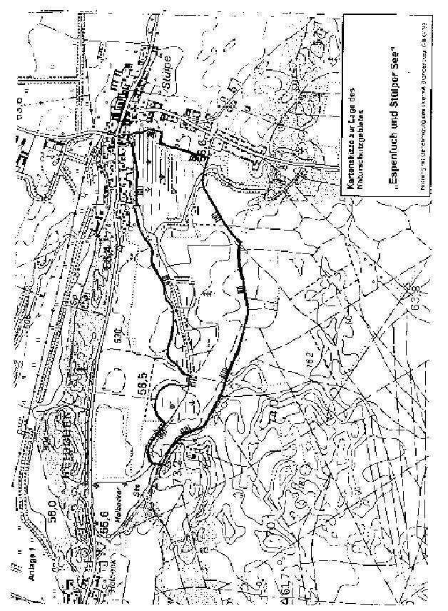 Kartenskizze zur Lage des Naturschutzgebietes "Espenluch und Stülper See"