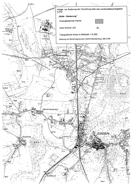 Anlage zur Änderung der Verordnung über das Landschaftsschutzgebiet "Notte-Niederung" (Grafik 1) Anlage zur Änderung der Verordnung über das Landschaftsschutzgebiet "Notte-Niederung" (Grafik 1)