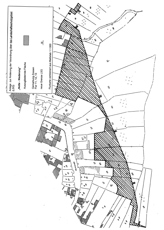 Anlage zur Änderung der Verordnung über das Landschaftsschutzgebiet "Notte-Niederung" (Grafik 2) Anlage zur Änderung der Verordnung über das Landschaftsschutzgebiet "Notte-Niederung" (Grafik 2)