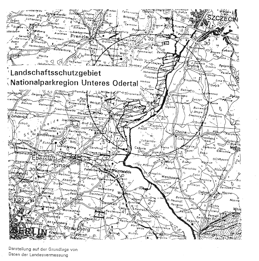 Darstellung des Landschaftsschutzgebietes "Nationalparkregion Unteres Odertal"