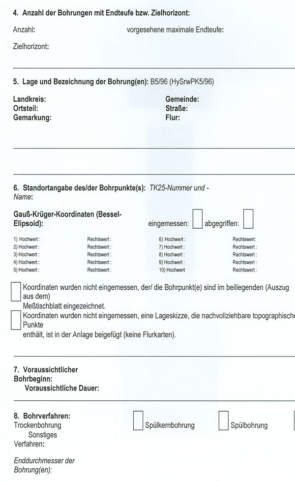 Anzeigen von Bohrung(en) gemäß Lagerstättengesetz, Seite 2