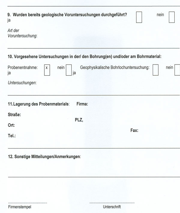 Anzeigen von Bohrung(en) gemäß Lagerstättengesetz, Seite 3