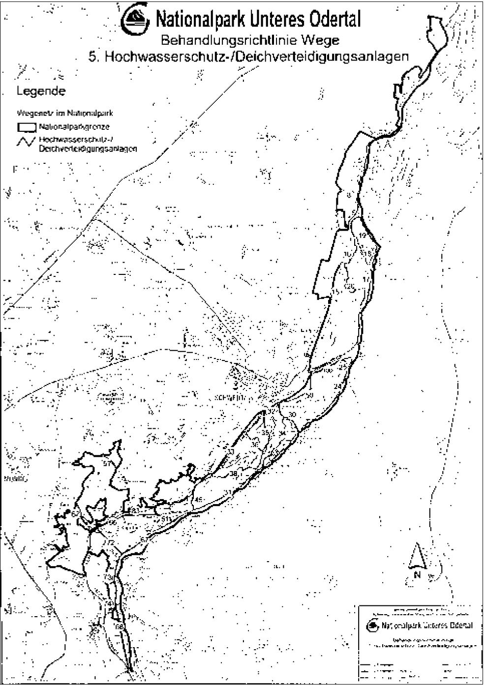 Karte: Hochwasserschutz-/Deichverteidigungsanlagen