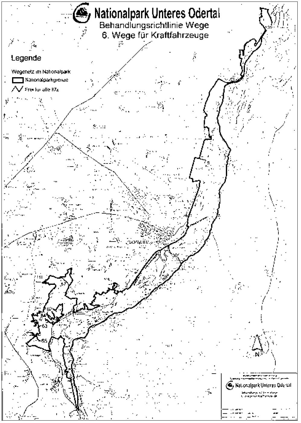Karte: Wege für Kraftfahrzeuge