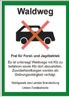 Schild "Waldweg"