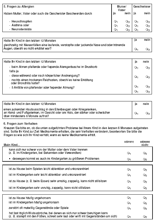 Anhang zu Artikel 1 Nr. 3, Anlage 2 zu § 3 Abs. 2 Satz 1 (Muster eines Angabebogens zur kinderärztlichen Untersuchung Ihres Kindes - Kita Vertraulich! (Nur für den Kinderarzt Ihres Gesundheitsamtes) - Seite 2