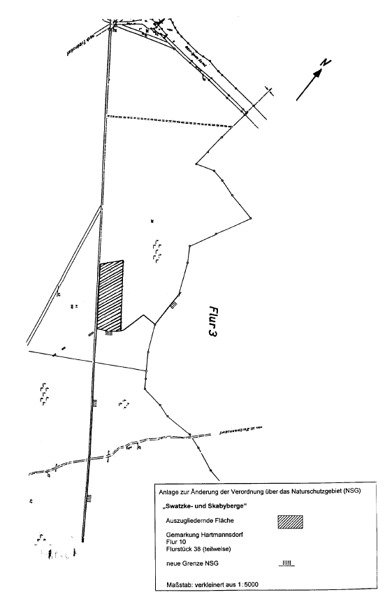 Anlage zur Änderung der Verordnung über das Naturschutzgebiet "Swatzke- und Skabyberge" - Karte 2 -