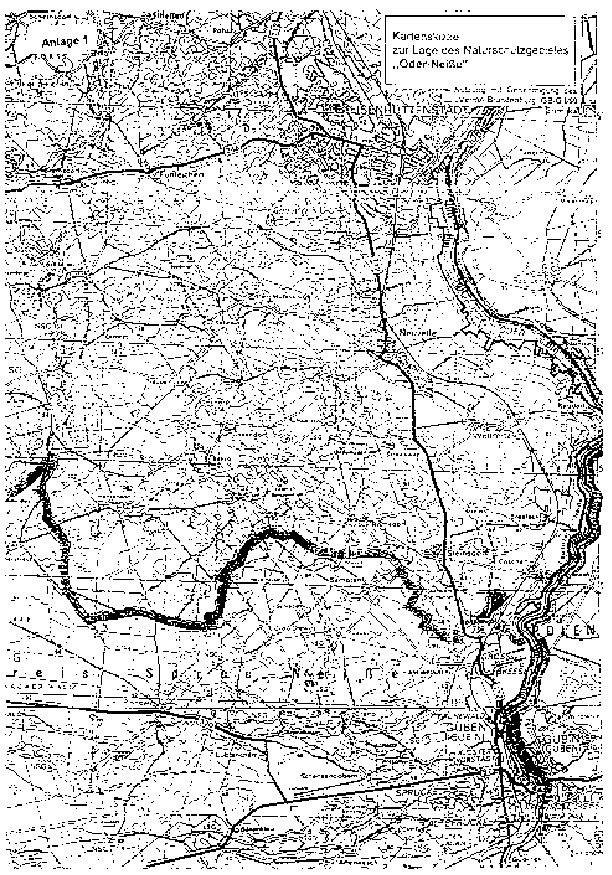 Kartenskizze zur Lage des Naturschutzgebietes "Oder-Neiße"