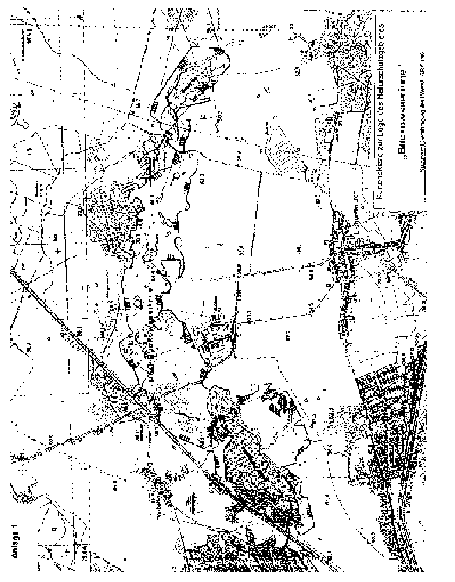 Kartenskizze zur Lage des Naturschutzgebietes "Buckowseerinne"