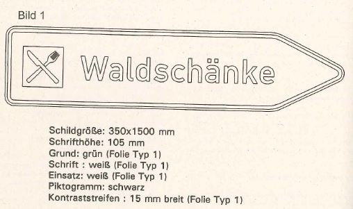Hinweisschild: Waldschänke
