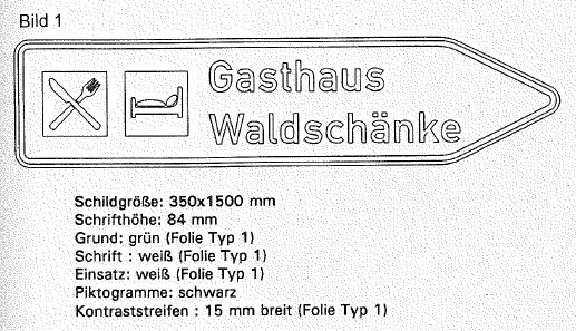 Hinweisschild: Gasthaus Waldschänke