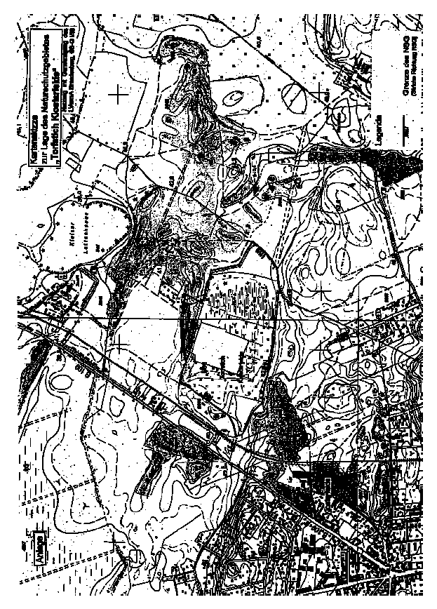 Kartenskizze zur Lage des Naturschutzgebietes "Torfstich Klosterfelde"