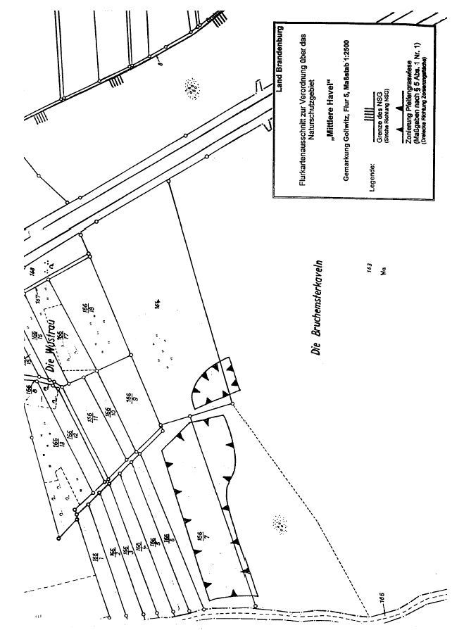 Flurkartenausschnitt zur Verordnung über das Naturschutzgebiet "Mittlere Havel"