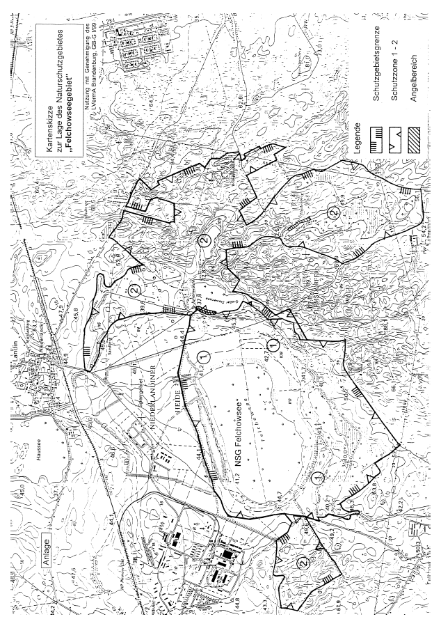 Kartenskizze zur Lage des Naturschutzgebietes "Felchowseegebiet"
