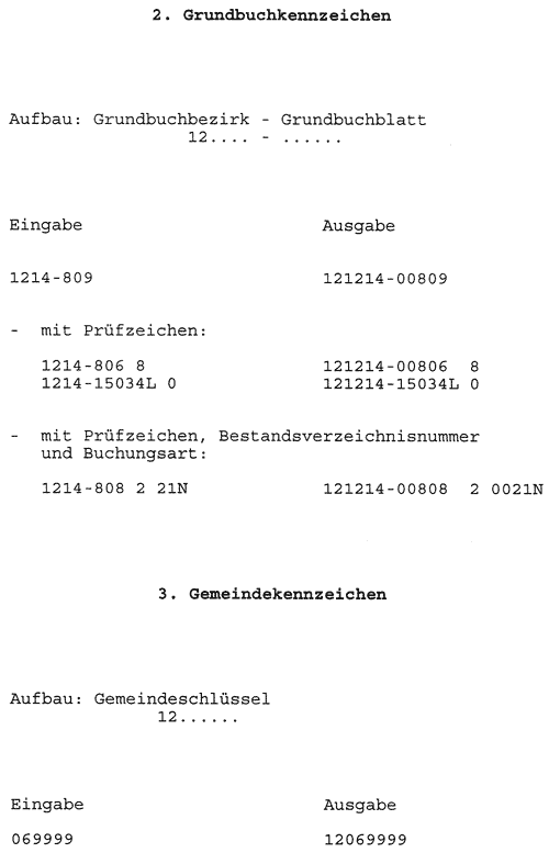Anlage 3, Seite 2 - Eingeben der Grundbuch- und Gemeindekennzeichen