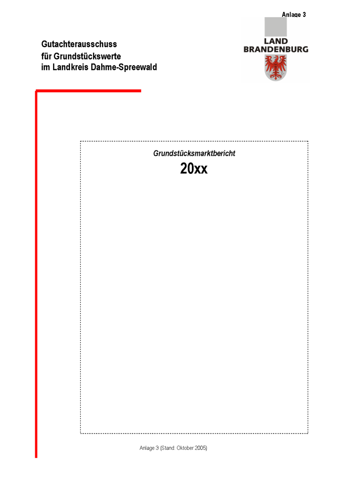Mustertitelblatt Grundstücksmarktbericht