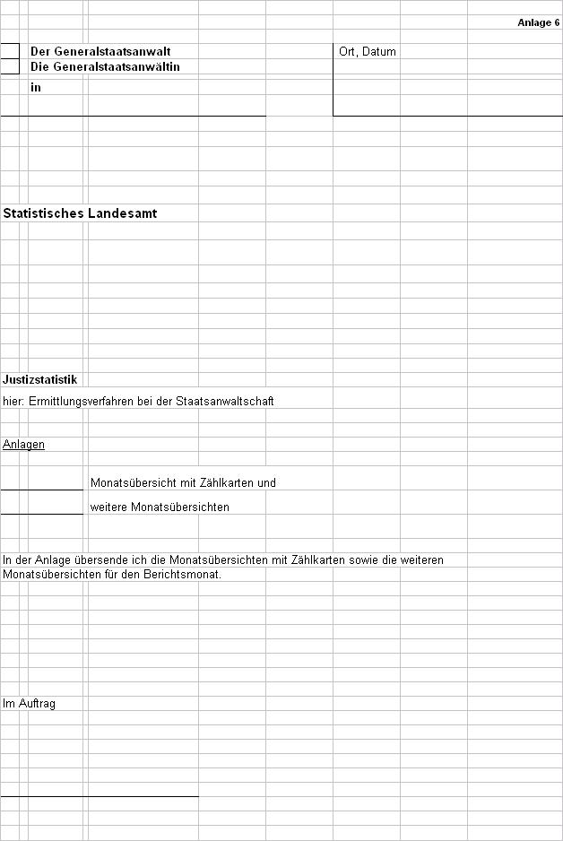 Anlage 6 Übersendungsschreiben